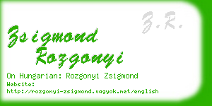zsigmond rozgonyi business card